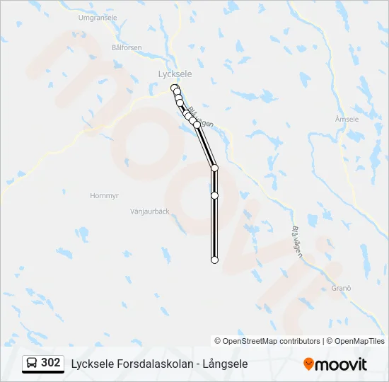 302 Bus Line Map