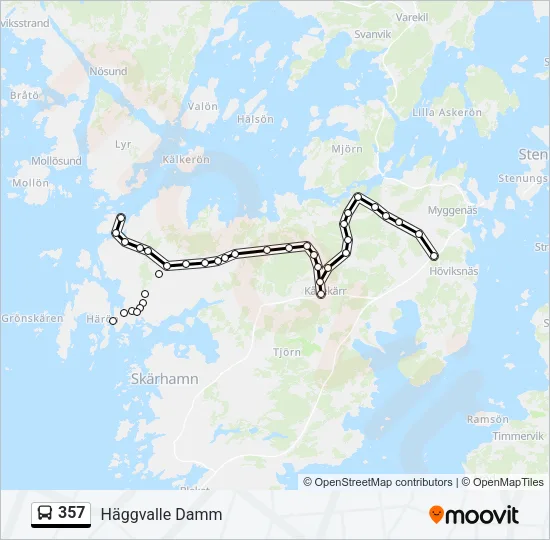 357 Bus Line Map