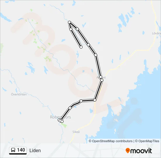 140 Bus Line Map