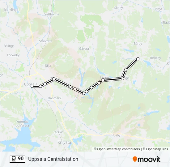 90 Train Line Map