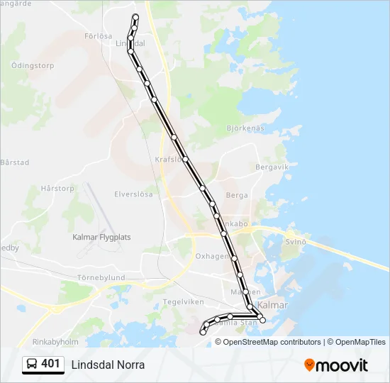 401 Bus Line Map