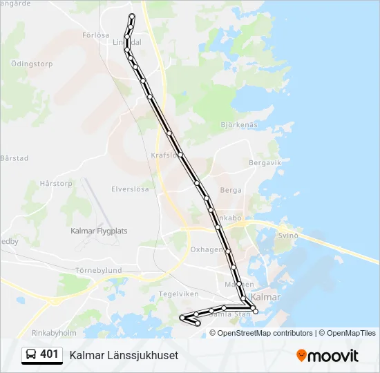 401 Bus Line Map
