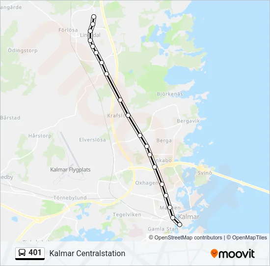 401 Bus Line Map
