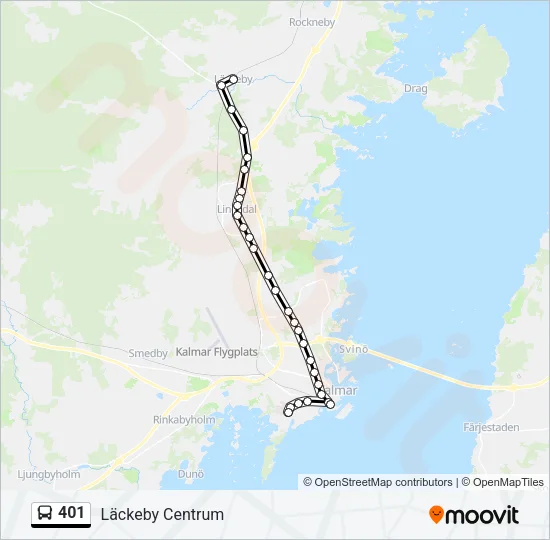 401 Bus Line Map