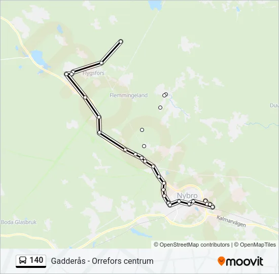 140 Bus Line Map