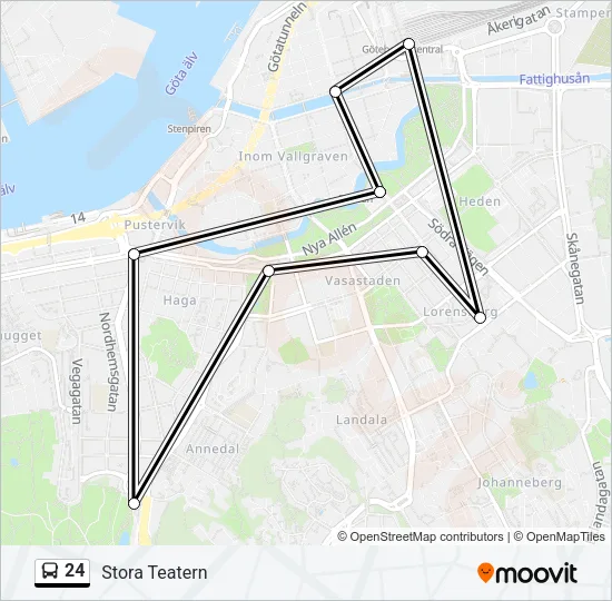 24 Bus Line Map