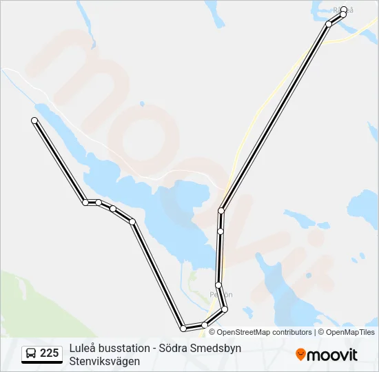 225 Bus Line Map
