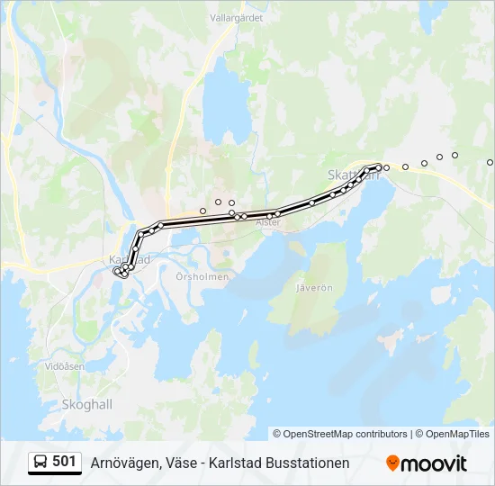 501 Bus Line Map