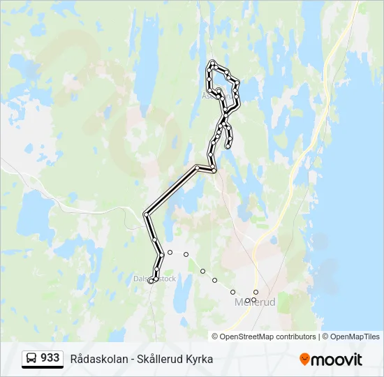 933 Bus Line Map
