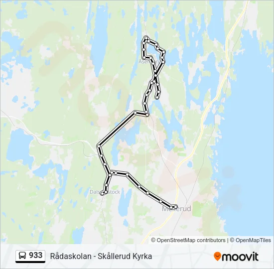 933 Bus Line Map