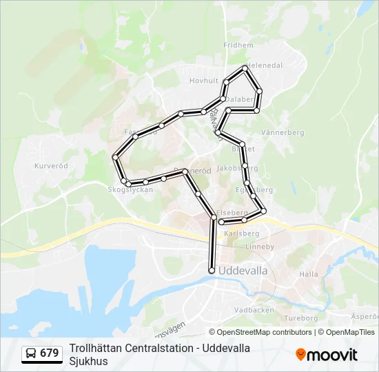 679 Bus Line Map
