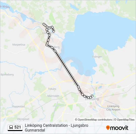521 Bus Line Map