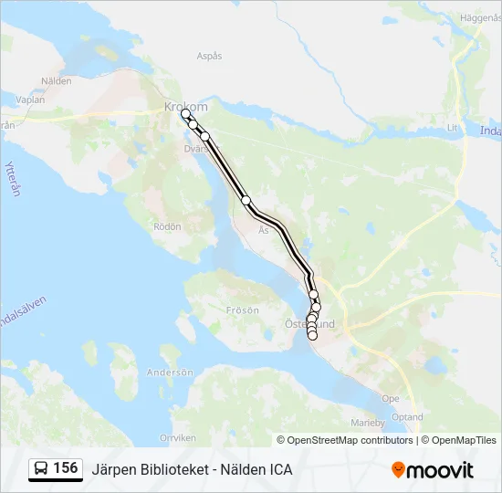 156 Bus Line Map
