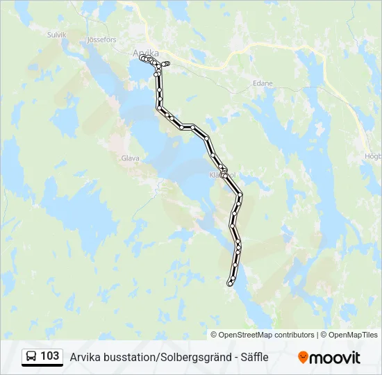 103 Bus Line Map