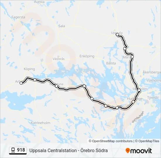 918 Train Line Map