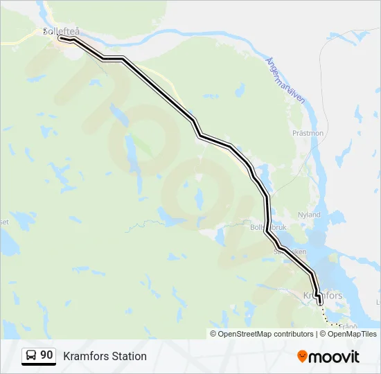 90 Bus Line Map