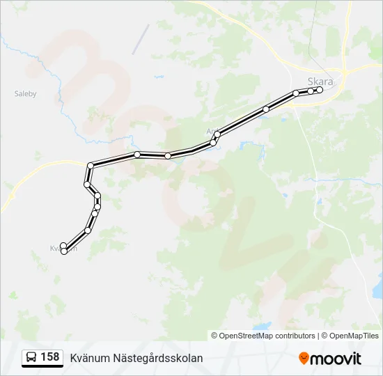 158 Bus Line Map