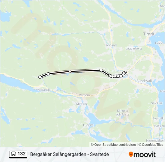132 Bus Line Map