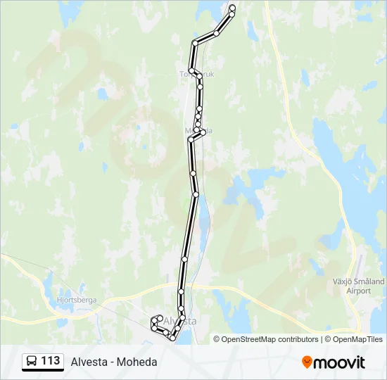 113 Bus Line Map