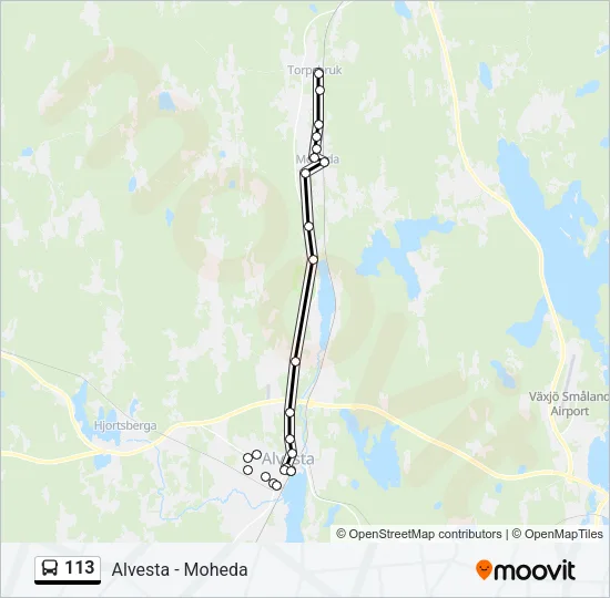 113 Bus Line Map
