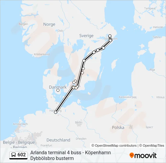 602 Bus Line Map
