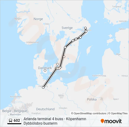 602 Bus Line Map