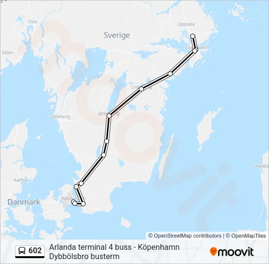 602 Bus Line Map