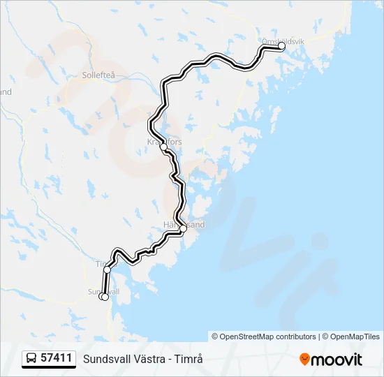 57411 Bus Line Map