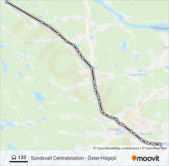 133 Bus Line Map