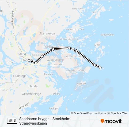 3 Ferry Line Map