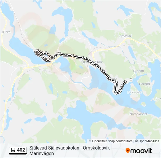 402 Bus Line Map