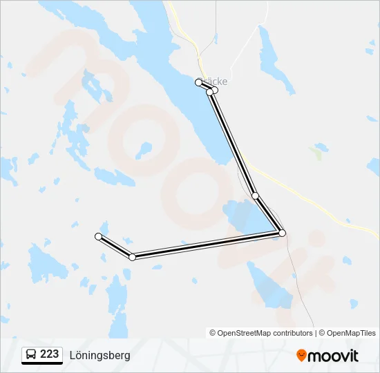 223 Bus Line Map