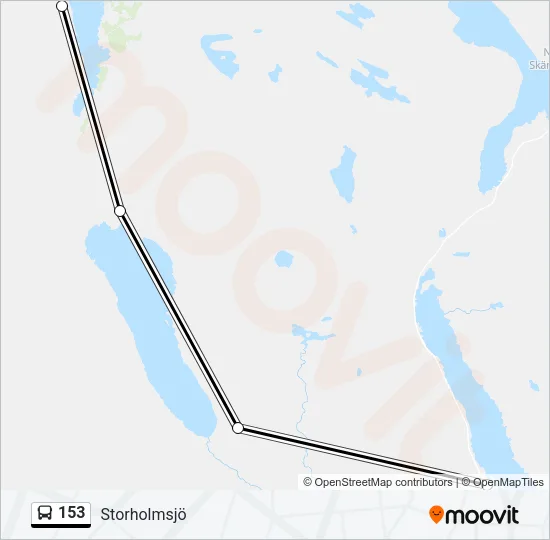 153 Bus Line Map