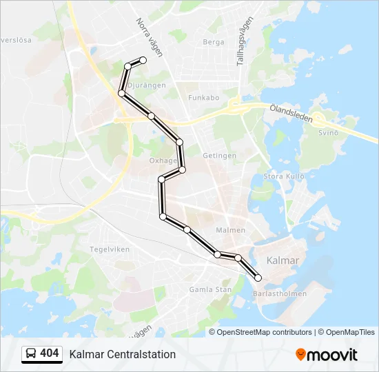 404 Bus Line Map
