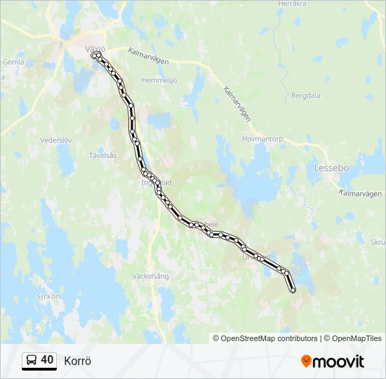 40 Bus Line Map