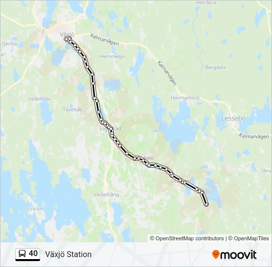 40 Bus Line Map