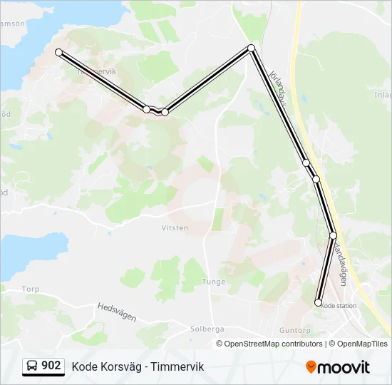 902 Bus Line Map
