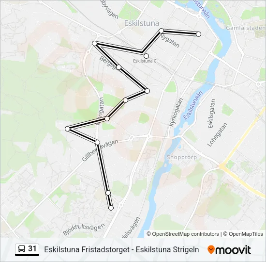 31 Bus Line Map