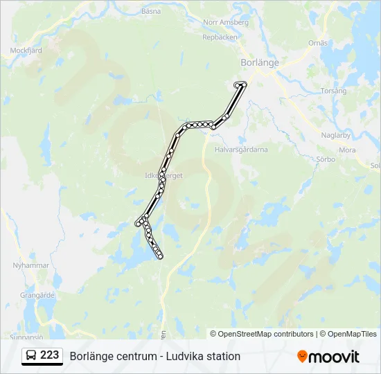 223 Bus Line Map