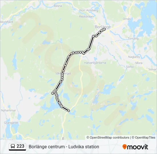 223 Bus Line Map