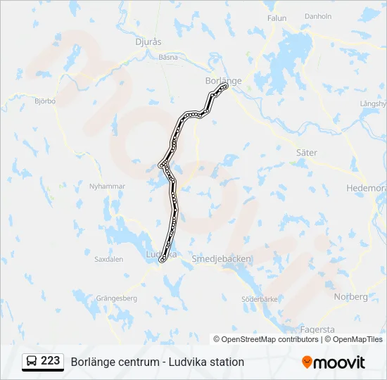 223 Bus Line Map