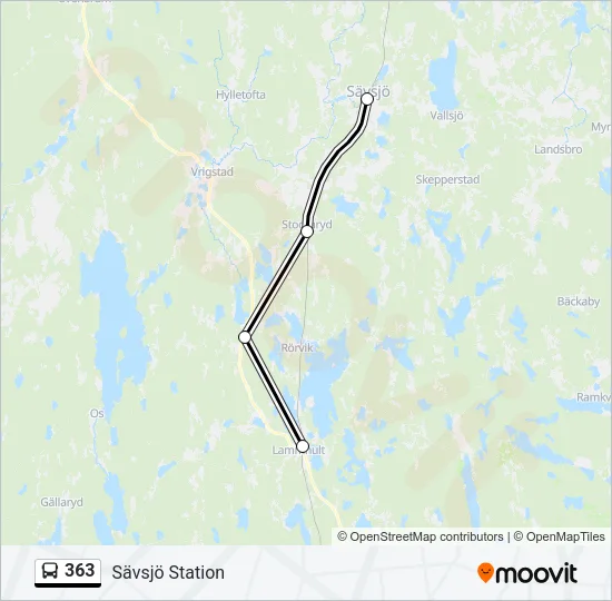 363 Bus Line Map
