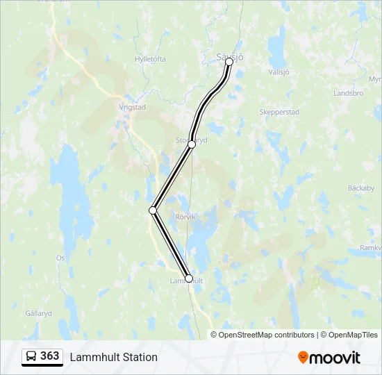 363 Bus Line Map