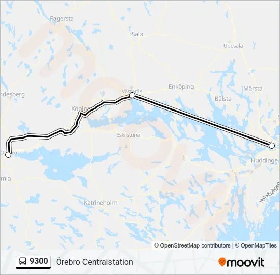 9300 Bus Line Map