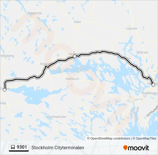 9301 Bus Line Map