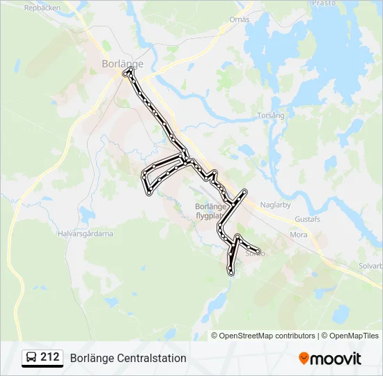 212 Bus Line Map