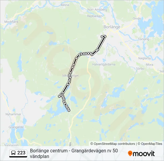 223 Bus Line Map