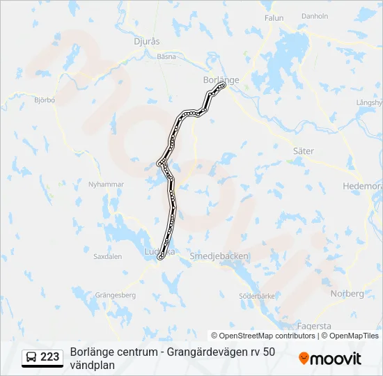 223 Bus Line Map