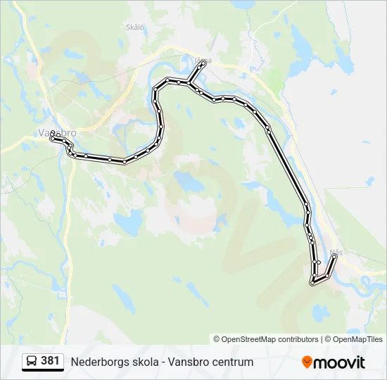 381 Bus Line Map