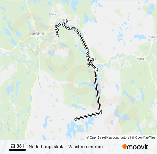 381 Bus Line Map